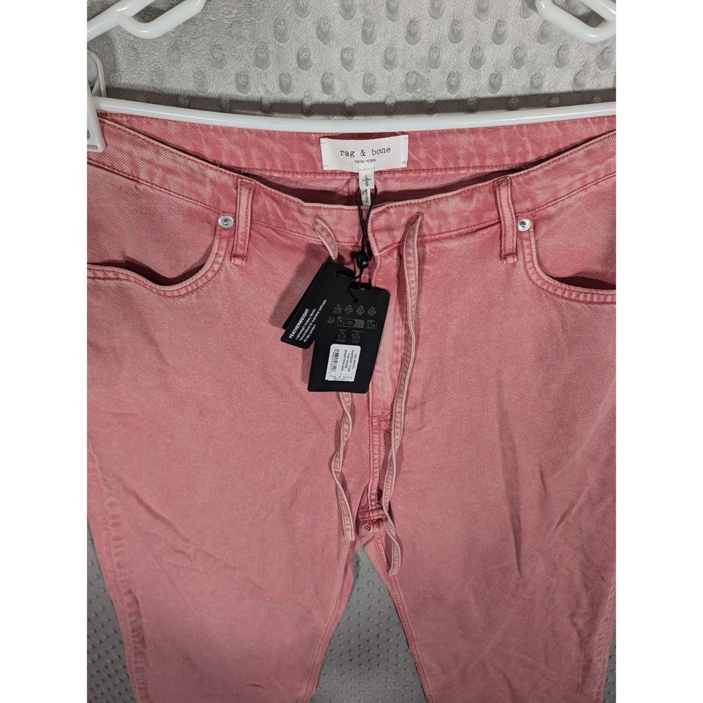 Rag & Bone Featherweight Phoebe Beach Pant Jeans Women's Large Raspberry Stone - Picture 6 of 12